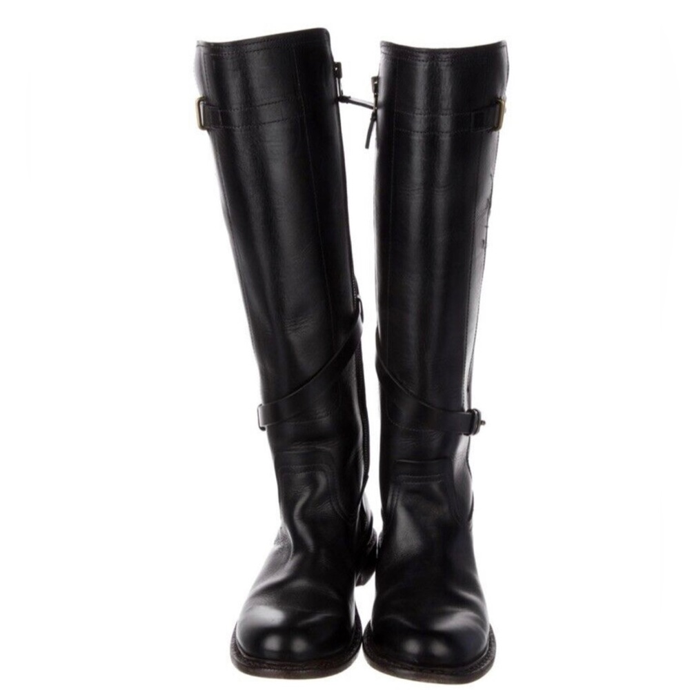 rag & bone Tall Black Leather Riding Boots